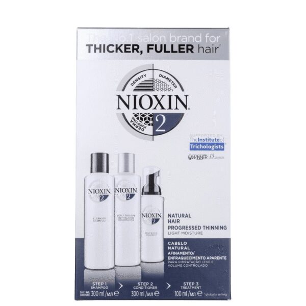 Nioxin System 2 KIT 3 em 1 Shampoo 300ml + Condicionador 300ml + Scalp 100ml - Imagem 3