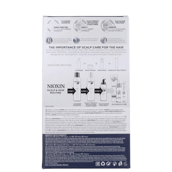 Nioxin System 2 KIT 3 em 1 Shampoo 300ml + Condicionador 300ml + Scalp 100ml - Imagem 4