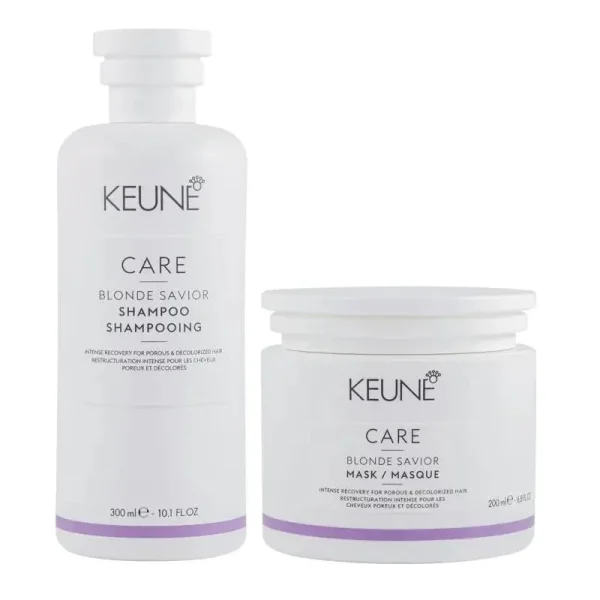 Kit Keune Blonde Savior Shampoo 300ml + Máscara 200ml